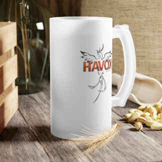 Havok Phoenix Mascot frosted glass mug