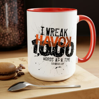 I Wreak Havok - Two-Tone Coffee Mugs, 15oz