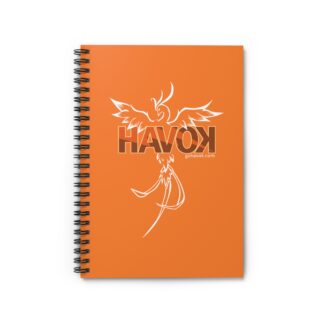 Havok Phoenix Mascot Spiral Notebook - Ruled Line (Light Orange)